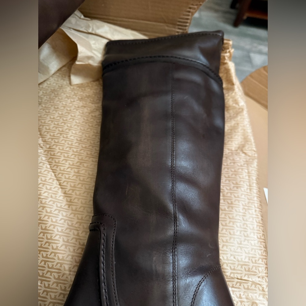 NIB Frye The Jean Leather Tall Pull On Boots - Picture 3 of 6